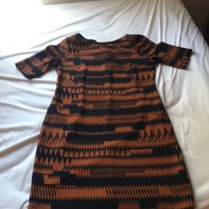 Chevron fitted dress